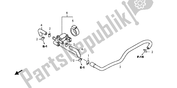 All parts for the Air Injection Control Valve of the Honda CB 600 FA Hornet 2012
