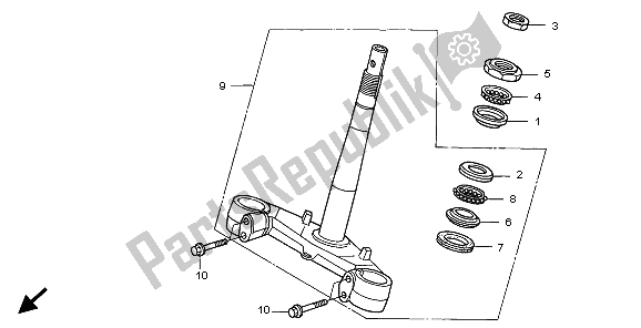 All parts for the Steering Stem of the Honda SH 150 2006