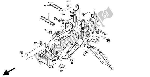 Tutte le parti per il Parafango Posteriore del Honda CBR 1100 XX 1999