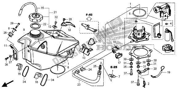 Alle onderdelen voor de Benzinetank van de Honda CRF 450R 2014