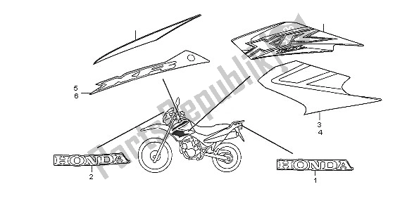 Tutte le parti per il Marchio del Honda XR 125L 2005