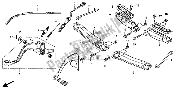All parts for the Pedal & Step of the Honda TRX 420 FE Fourtrax Rancher 4X4 ES 2013