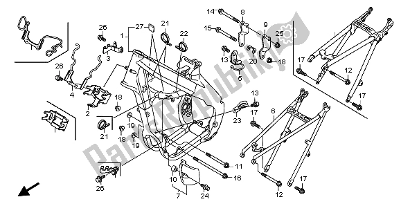 Tutte le parti per il Corpo Del Telaio del Honda CRF 250R 2004