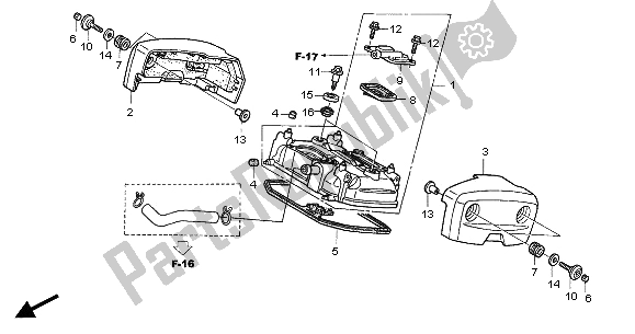 Tutte le parti per il Coperchio Della Testata Posteriore del Honda VT 125C2 2001