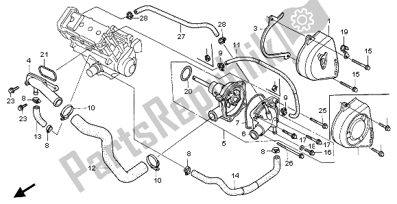 Todas as partes de Bomba De água do Honda CBR 900 RR 1997