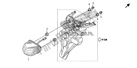 Alle onderdelen voor de Achterlicht van de Honda VFR 1200 XD 2012