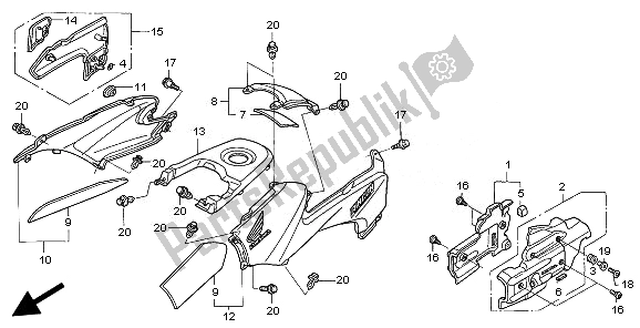 All parts for the Body Cover of the Honda TRX 680 FA Fourtrax Rincon 2010