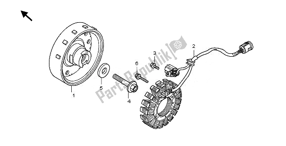 Todas las partes para Generador de Honda TRX 420 FA Fourtrax Rancher AT 2011