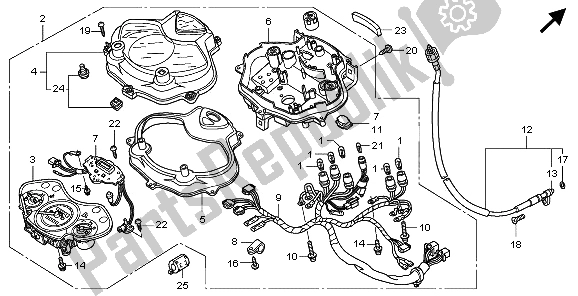 All parts for the Meter of the Honda PES 150 2006