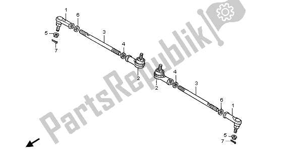 Todas las partes para Tirante de Honda TRX 350 FE Fourtrax Rancher 4X4 ES 2002