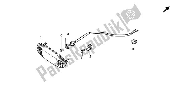 All parts for the Taillight of the Honda TRX 400 EX Sportrax 2003