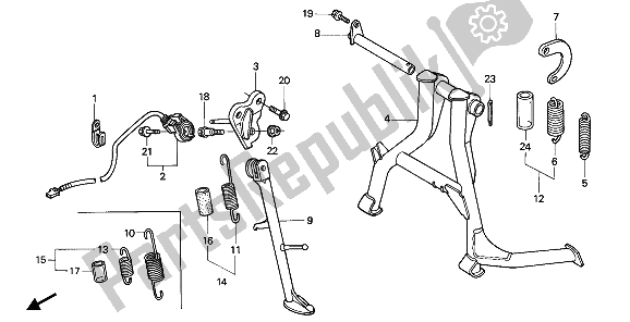 Tutte le parti per il In Piedi del Honda CBR 600F 1992