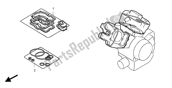 All parts for the Eop-1 Gasket Kit A of the Honda VT 750C2S 2010