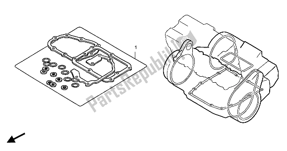 All parts for the Eop-2 Gasket Kit B of the Honda CB 600F Hornet 2006