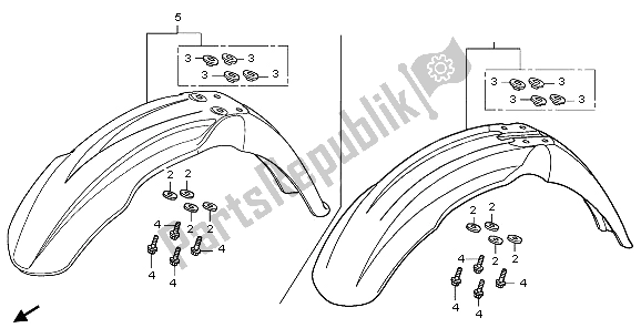 Todas las partes para Guardabarros Delantero de Honda CRF 450R 2006