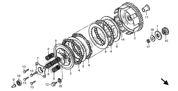 Todas las partes para Embrague de Honda CR 80R SW 1999