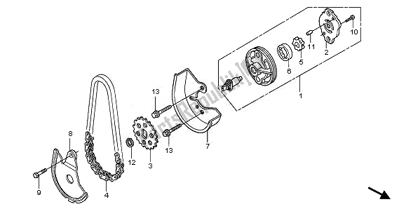 Todas las partes para Bomba De Aceite de Honda FES 125A 2011
