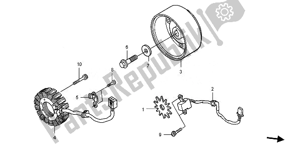 All parts for the Generator of the Honda FJS 400A 2011