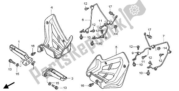 Toutes les pièces pour le étape du Honda TRX 450 ER 2008