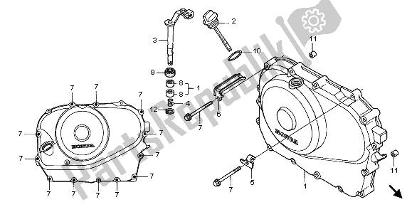 Toutes les pièces pour le Couvercle De Carter Droit du Honda NT 700 VA 2009