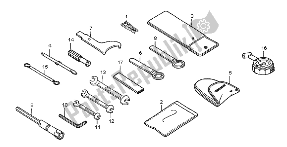 All parts for the Tools of the Honda CBF 600S 2007