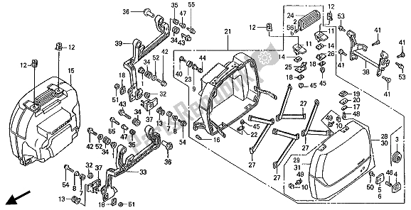 Todas as partes de Alforje do Honda ST 1100A 1994