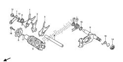 tambour de changement et fourchette de changement