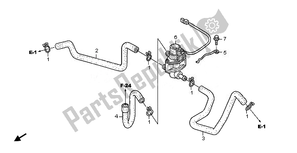 Wszystkie części do Zawór Steruj? Cy Wtryskiem Powietrza Honda ST 1300 2008