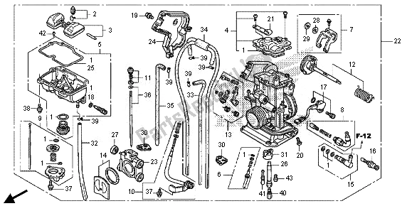 Todas as partes de Carburador do Honda CRF 150 RB LW 2014