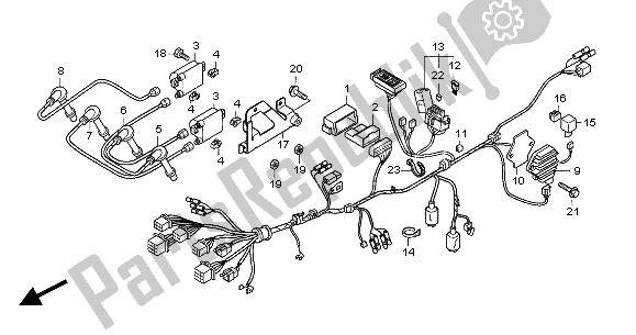 All parts for the Wire Harness of the Honda CBF 600N 2004