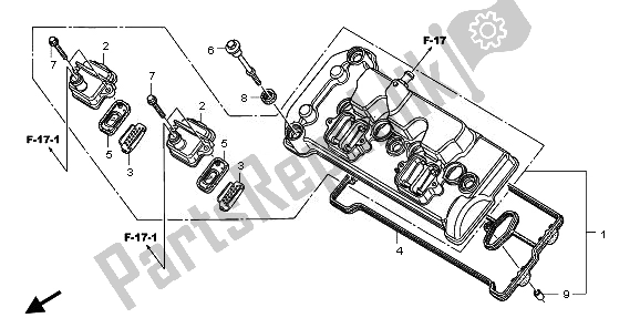 Todas las partes para Cubierta De Tapa De Cilindro de Honda CBR 600 RR 2010