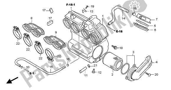 Todas las partes para Filtro De Aire de Honda CBF 600S 2005