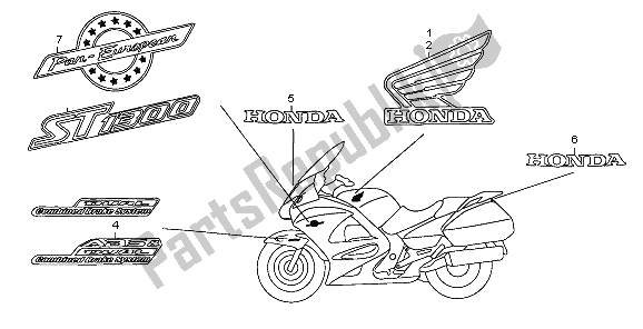 Todas las partes para Marca de Honda ST 1300A 2009