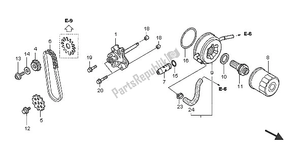 Wszystkie części do Pompa Olejowa Honda FJS 600D 2005