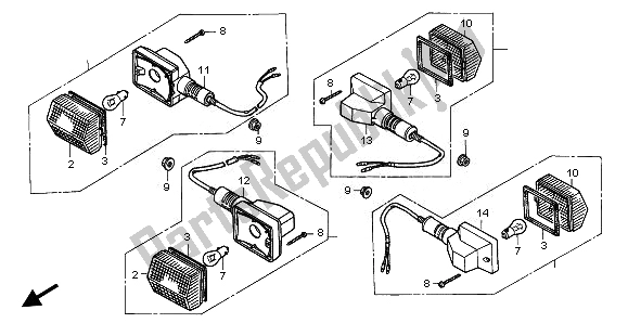 All parts for the Winker of the Honda NPS 50 2010