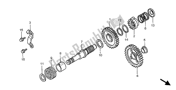 Toutes les pièces pour le Broche De Démarreur du Honda XR 400R 2000