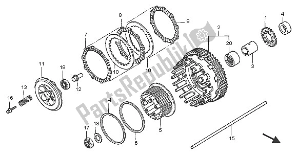 Tutte le parti per il Frizione del Honda VFR 800A 2005