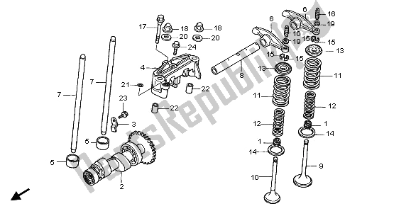 All parts for the Camshaft of the Honda TRX 350 FE Fourtrax Rancher 4X4 ES 2000