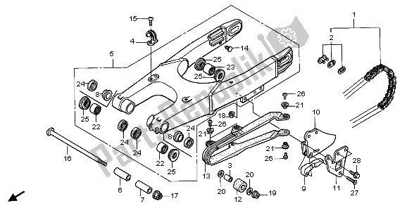 Wszystkie części do Wahacz Honda CR 80R SW 1998