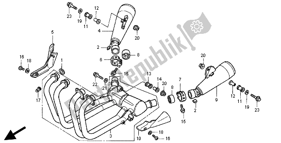 Wszystkie części do T? Umik Wydechowy Honda CB 1300X4 1998