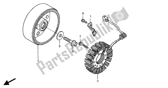 All parts for the Generator of the Honda CBF 600N 2005