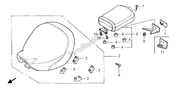 All parts for the Seat of the Honda VT 750 CA 2006