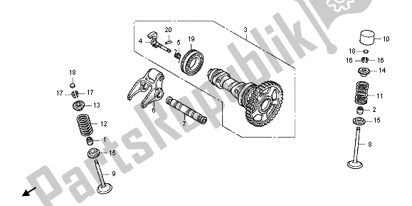 All parts for the Camshaft & Valve of the Honda CRF 250R 2013