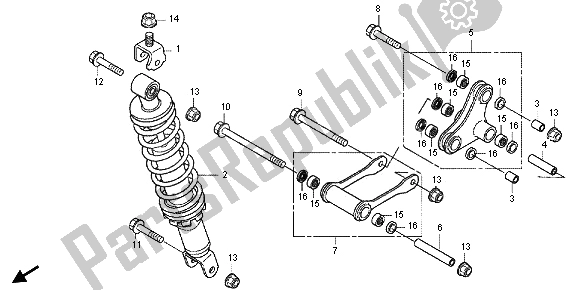 Todas las partes para Cojín Trasero de Honda CBR 250 RA 2013