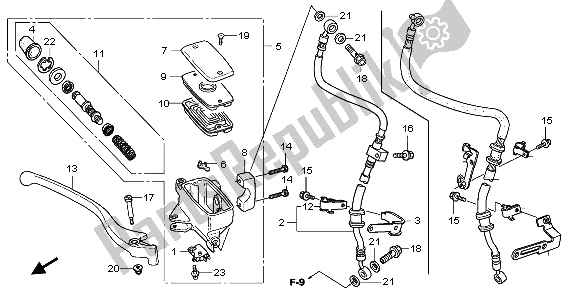 Tutte le parti per il Fr. Pompa Freno del Honda VT 750C2 2007