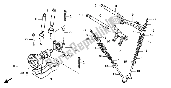 Wszystkie części do Wa? Ek Rozrz? Du I Zawór Honda TRX 500 FA Fourtrax Foreman 2004