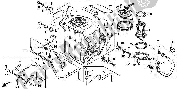 Todas las partes para Tanque De Combustible Y Bomba De Combustible de Honda CBR 1000 RA 2013