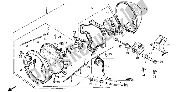 Todas las partes para Faro de Honda VT 1100C 1988