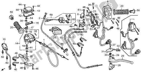 All parts for the Handle Lever & Switch & Cable of the Honda TRX 500 FE Foretrax Foreman ES 2011