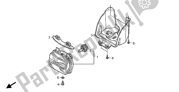 Todas las partes para Faro de Honda TRX 250 EX Sporttrax 2001